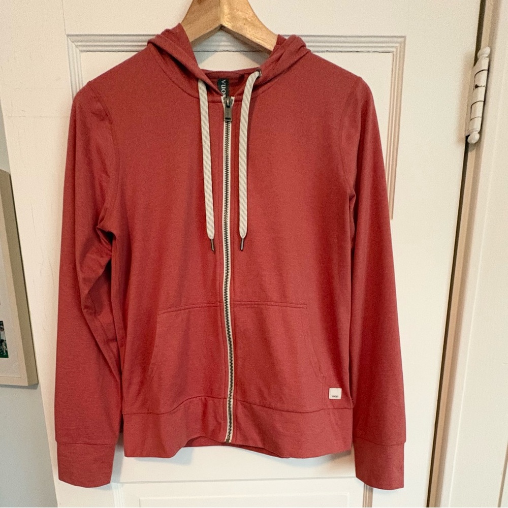 Vuori Halo Performance Hoodie. Cinnamon Color. Soft. Womens XS Pockets Full Zip - Picture 3 of 9